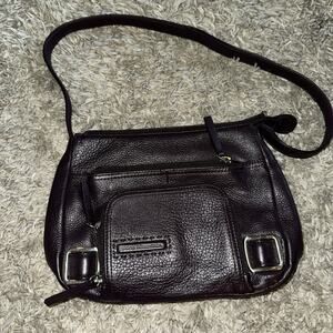 stone mountain Genuine leather handbag Purple